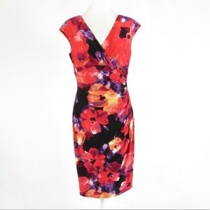 Ralph Lauren Fliral Faux Wrap Dress Size 6